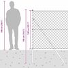 vidaXL Zaunpfosten Grau 25 x 1,4 m (60 x 60 mm Gitter) Stahl und PVC
