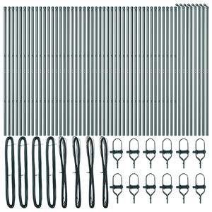 vidaXL Zaunpfosten 52 pcs Gr&uuml;n 3,2 x 3,2 x 190 cm