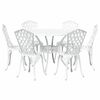 vidaXL Garten Essgruppe 7 pcs Wei&szlig; Aluminium