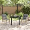 vidaXL Garten Essgruppe mit Kissen 3 pcs Beige Poly-Rattan