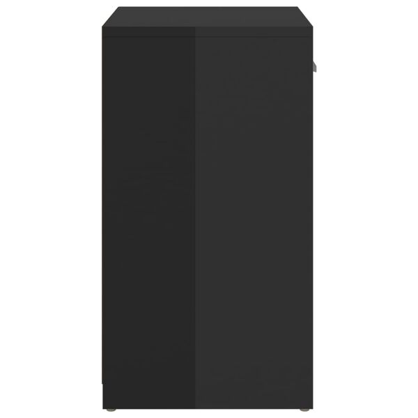 vidaXL Schuhbank Hochglanz-Schwarz 94,5x31x57 cm Holzwerkstoff