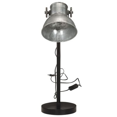 vidaXL Schreibtischlampe 25 W Vintage-Silber 17x17x60 cm E27