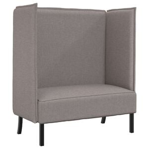 vidaXL Hoher R&uuml;cken Sofa 101cm Taupe Stoff