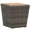 vidaXL 3-tlg. Bistro-Set mit Kissen Grau Poly Rattan und Glas