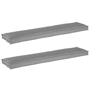 vidaXL Palettenkissenset 2 pcs Grau 180 x 40 x 8 cm Oxford-Stoff