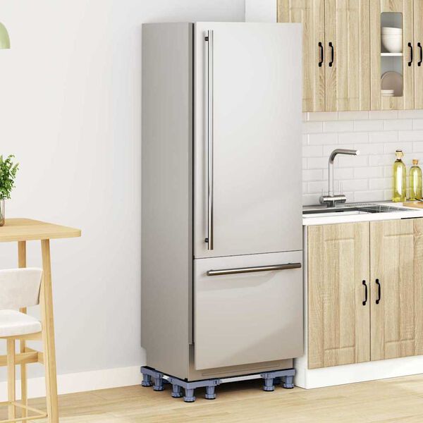 vidaXL Waschmaschinensockel Grau 67 x 67 x 12 cm Edelstahl