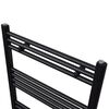 Handtuchheizk&ouml;rper Warmwasser Gerade Schwarz 600x764 mm