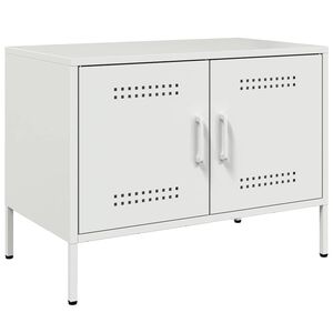 vidaXL TV-Schrank Wei&szlig; 68x39x50,5 cm Stahl