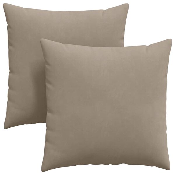 vidaXL Sofakissen 2 Stück Taupe 60 x 60 cm Stoff