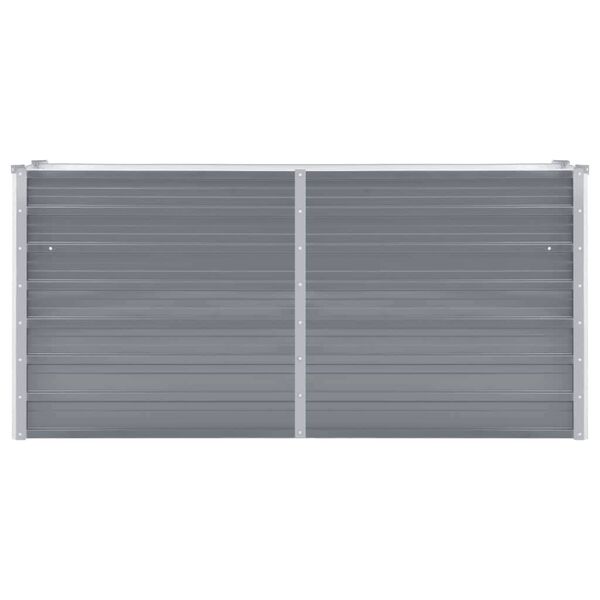 vidaXL Garten-Hochbeet Verzinkter Stahl 160x40x77 cm Grau