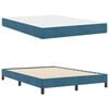 vidaXL Boxspringbett mit Matratze Dunkelblau 140 x 200 cm Stoff