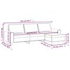 vidaXL 3-Sitzer-Sofa mit Hocker Dunkelgrau 210 cm Mikrofasergewebe