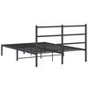 vidaXL Bettgestell mit Kopfteil Metall Schwarz 135x190 cm