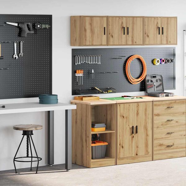 vidaXL Garagenschr&auml;nke 2 Stk. Artisan-Eiche Holzwerkstoff