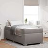 vidaXL Bettrahmen mit Matratze Taupe 80 x 200 cm Stoff
