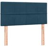 vidaXL Boxspringbett mit Matratze Dunkelblau 80x220 cm Samt