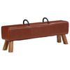 vidaXL Vintage Turnbock-Bank mit Griffen Echtes Ziegenleder