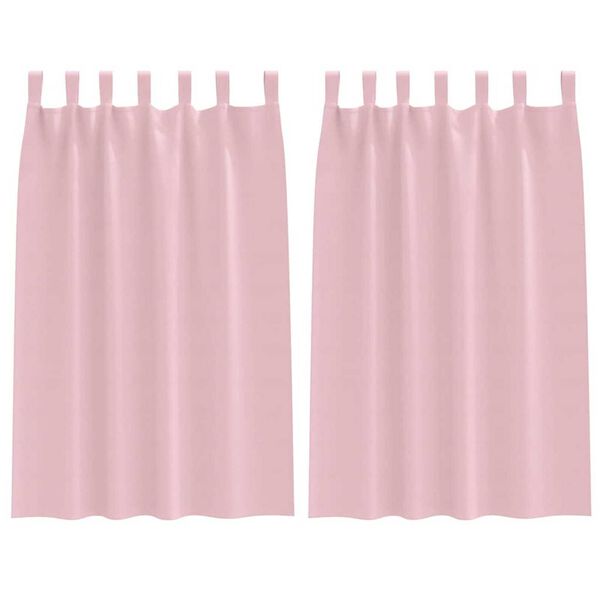 vidaXL Verdunkelungs-Vorh&auml;nge mit Ringen 2 pcs Babyrosa 175 x 140 cm