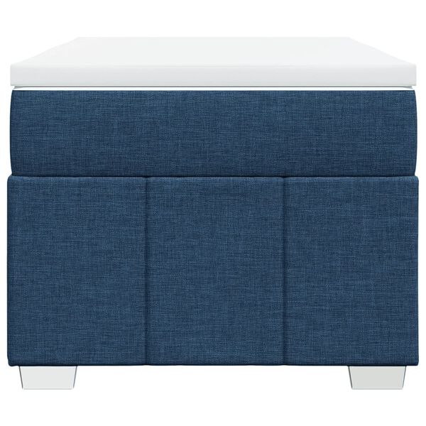 vidaXL Boxspringbett mit Matratze Blau 90x190 cm Stoff