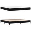 vidaXL Boxspringbett mit Matratze Schwarz 200 x 200 cm Stoff
