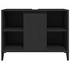 vidaXL Waschbeckenunterschrank Schwarz 80x33x60 cm Holzwerkstoff