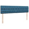 vidaXL Ottoman-Bett mit Matratzen Dunkelblau 160x200 cm Samt