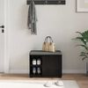 vidaXL Flurbank mit Kissen mit Regal Schwarze Eiche 60 x 38 x 46 cm