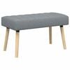 vidaXL Kanalgepolsterte Bank Hellgrau 80 x 40 x 46 cm Stoff