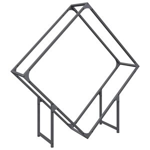 vidaXL Brennholzregal Anthrazit 100x25x100 cm Kaltgewalzter Stahl