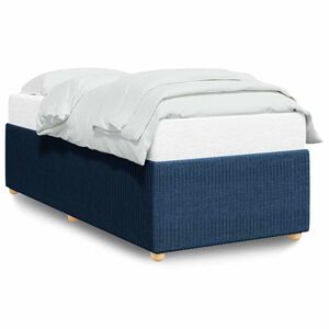 vidaXL Bettgestell ohne Matratze Blau 90x190 cm Stoff