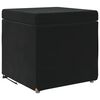 vidaXL Hocker Schwarz 41 x 41 x 40 cm Samt und Engineering Holz