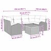 vidaXL Gartensofa-set mit Speicher 7 pcs Schwarz und Creme Poly-Rattan