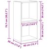 vidaXL B&uuml;cherregal R&auml;uchereiche 40x30x77 cm Holzwerkstoff