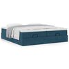 vidaXL Ottoman-Bett mit Matratzen Dunkelblau 200x200 cm Samt