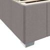 vidaXL Bettrahmen mit Matratze Taupe 140 x 200 cm Stoff