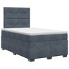 vidaXL Boxspringbett mit Matratze Dunkelgrau 120 x 190 cm Samt