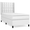 vidaXL Boxspringbett mit Matratze Wei&szlig; 90x190 cm Kunstleder