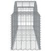 vidaXL Gabionen mit Hochbogen 9 Stk. 200x50x60/80 cm Verzinktes Eisen