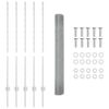 vidaXL Zaun mit Pfosten Silber 1,2 x 10 m Stahl