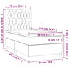 vidaXL Boxspringbett mit Matratze & LED Dunkelblau 90x190 cm Samt