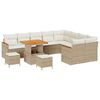 vidaXL Gartensofa-set 12 stk. 9-Sitzanzahl Beige Poly Rattan
