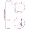 vidaXL Konsolentischbeine 4 Stk. Anthrazit 72-74 cm Stahl