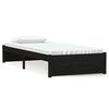 vidaXL Massivholzbett ohne Matratze Schwarz 75x190 cm