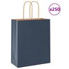 vidaXL Papiertragetaschen 250 Stk. mit Henkeln Blau 18x8x22 cm