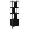 vidaXL B&uuml;cherregal Schwarz Eichen-Optik 44,5 x 30 x 154,5 cm