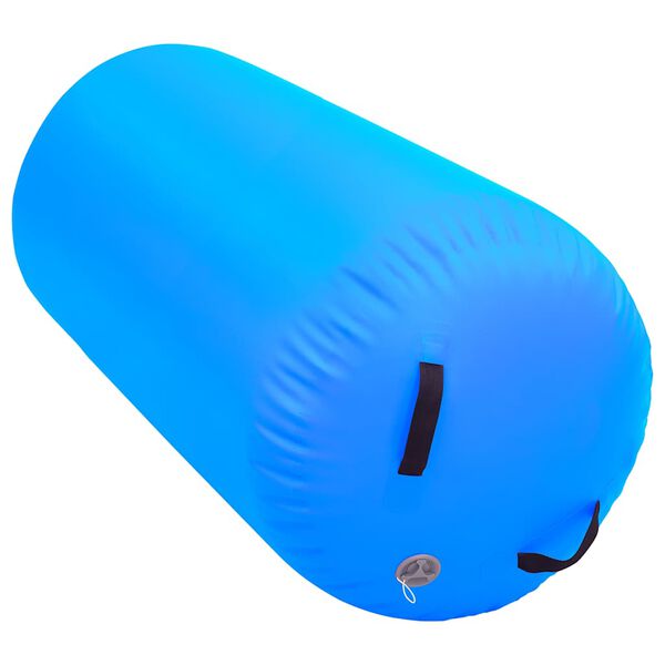 vidaXL Aufblasbare Gymnastik-Rolle mit Pumpe 120x90 cm PVC Blau