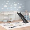 vidaXL Kinder-Loftbett mit Rutsche Wei&szlig; und Anthrazit 90 x 190 cm