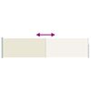 vidaXL Ausziehbare Seitenmarkise 120&times;500 cm Creme