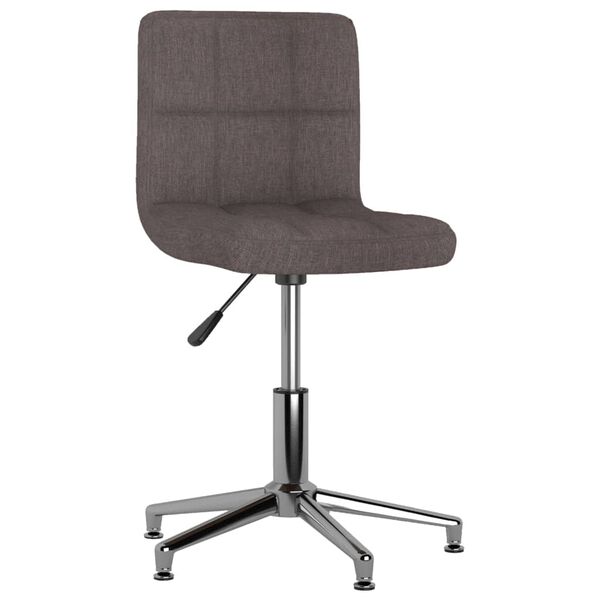 vidaXL Esszimmerst&uuml;hle 2 Stk. Drehbar Taupe Stoff