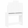 vidaXL Schminktisch mit Spiegel Hochglanz-Wei&szlig; 96x39x142 cm